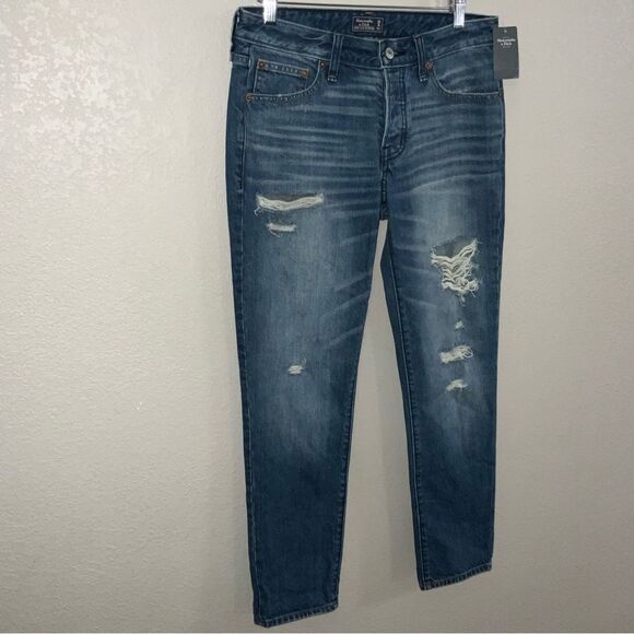 NEW Abercrombie & Fitch Ames Slim Boyfriend jeans size 25 - Picture 4 of 9